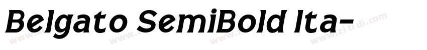 Belgato SemiBold Ita字体转换
